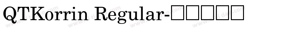 QTKorrin Regular字体转换